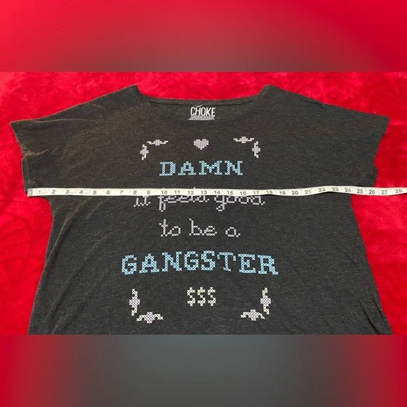 XL Perfect Condition Damn it feels good to be a gangster in cross stitch!😂🤣😂🤣 - Picture 10 of 11